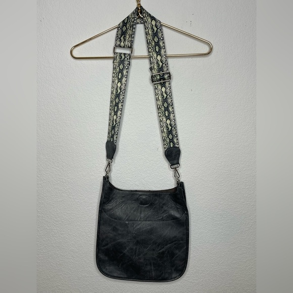 Adorned bag crossbody vegan leather messenger with strap & additional st… - Picture 1 of 8